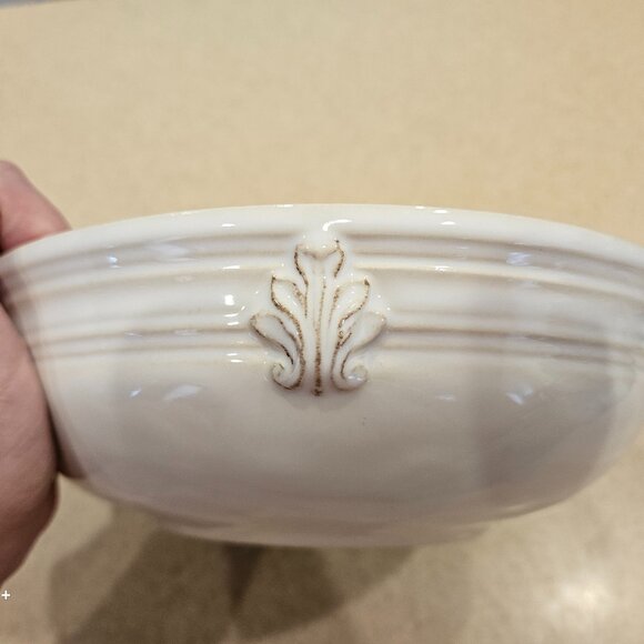 RARE JULISKA CERAMIC ACANTHUS LEAF COUPE SOUP PASTA SALAD BOWL ICE CREAM DISH - Picture 6 of 9